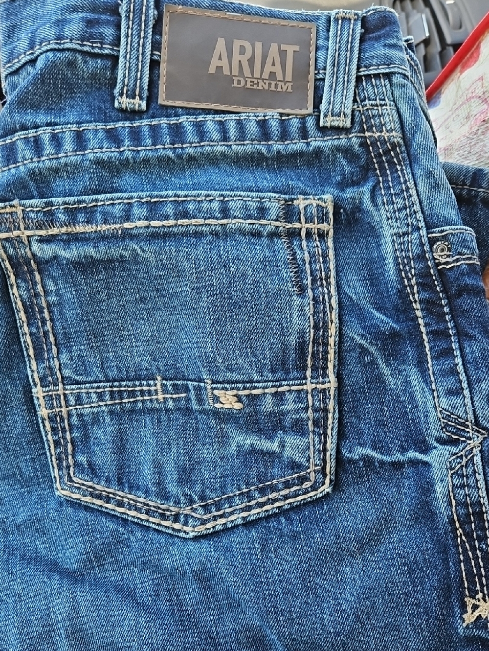 Ariat Men's Distressed Blue Denim Relaxed Jeans